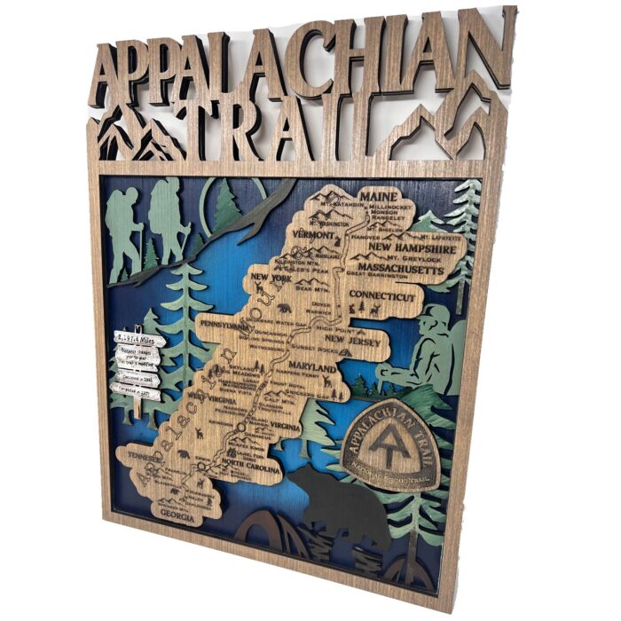 Appalachian Trail Wood Map Side