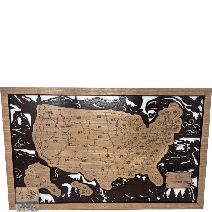 US Travel Wood Map