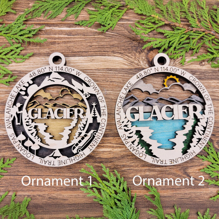 Glacier national park ornament