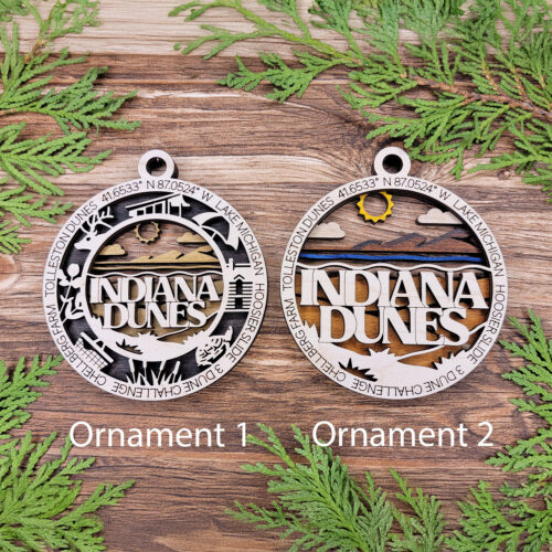 Indiana Dunes national park ornament
