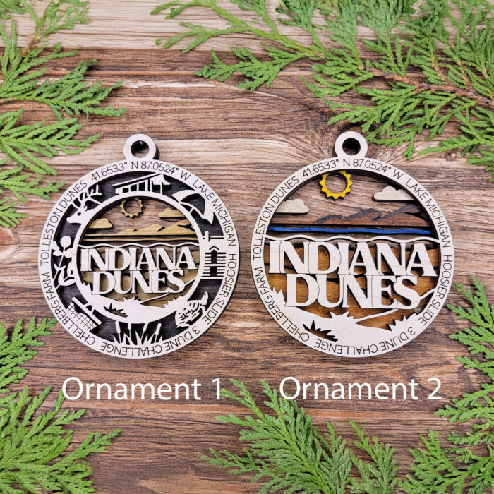 Indiana Dunes national park ornament