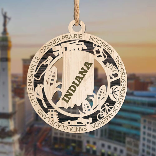 Indiana State Ornament