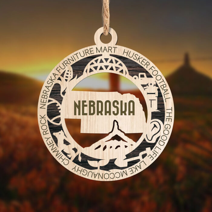Nebraska State Ornament