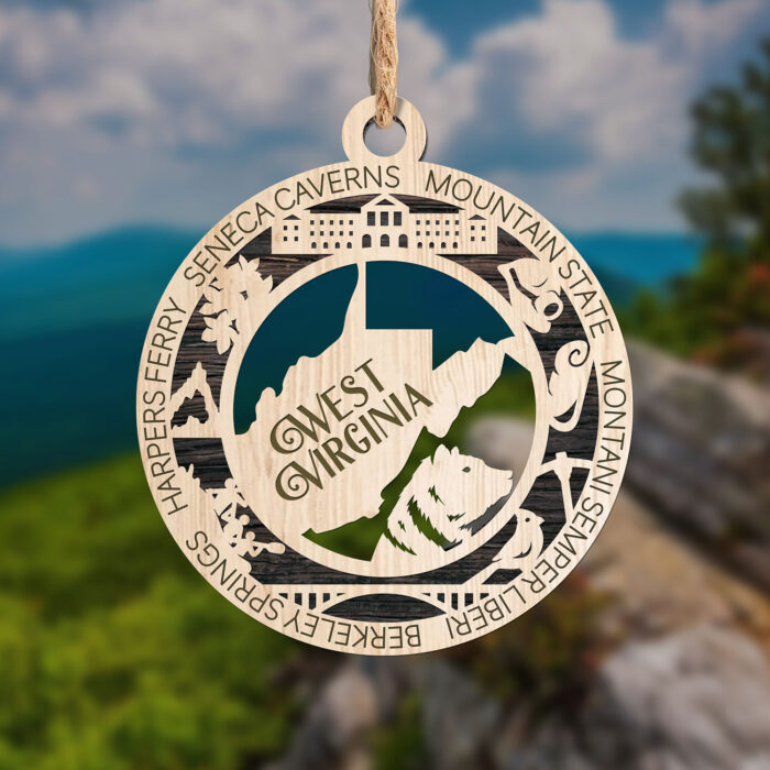 West Virginia State Ornament